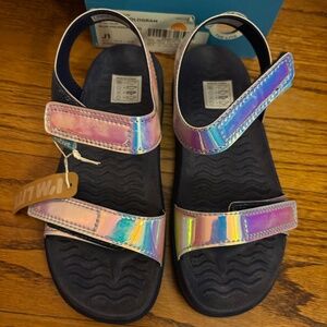 Kids Native Charley Hologram Sandals new in box, size J1